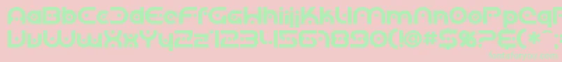 SfPlanetaryOrbiterBold Font – Green Fonts on Pink Background