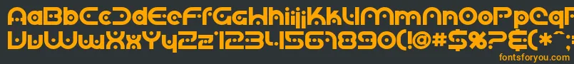 SfPlanetaryOrbiterBold Font – Orange Fonts on Black Background