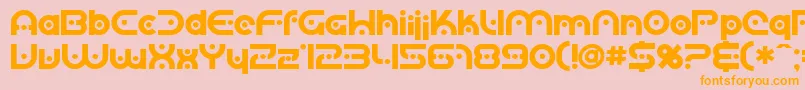 SfPlanetaryOrbiterBold Font – Orange Fonts on Pink Background