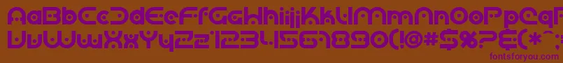 SfPlanetaryOrbiterBold Font – Purple Fonts on Brown Background