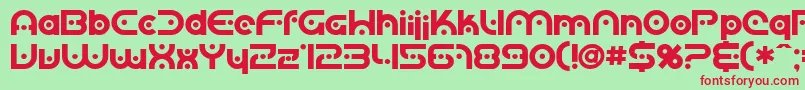 SfPlanetaryOrbiterBold Font – Red Fonts on Green Background