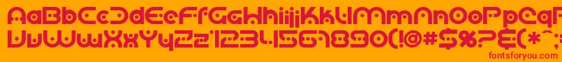 SfPlanetaryOrbiterBold Font – Red Fonts on Orange Background