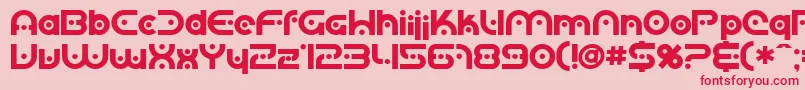 SfPlanetaryOrbiterBold Font – Red Fonts on Pink Background