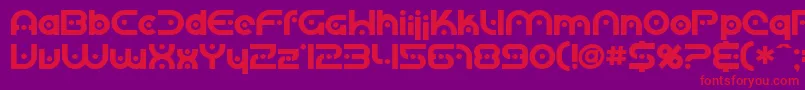 SfPlanetaryOrbiterBold Font – Red Fonts on Purple Background