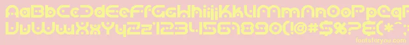 SfPlanetaryOrbiterBold Font – Yellow Fonts on Pink Background