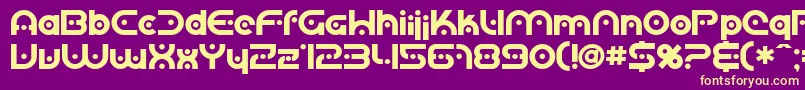 SfPlanetaryOrbiterBold Font – Yellow Fonts on Purple Background