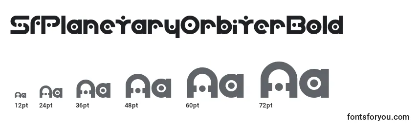 SfPlanetaryOrbiterBold Font Sizes