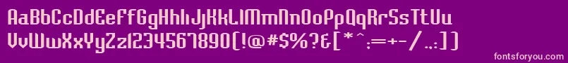 Baccusexpanded Font – Pink Fonts on Purple Background