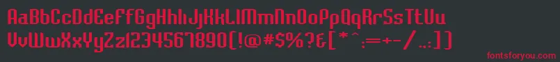 Baccusexpanded Font – Red Fonts on Black Background