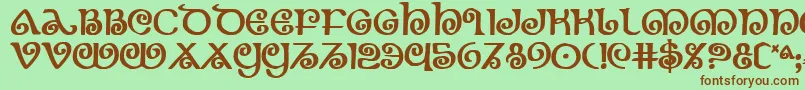 Theshireb Font – Brown Fonts on Green Background