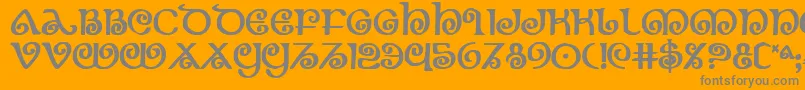 Theshireb Font – Gray Fonts on Orange Background