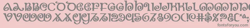 フォントTheshireb – ピンクの背景に灰色の文字