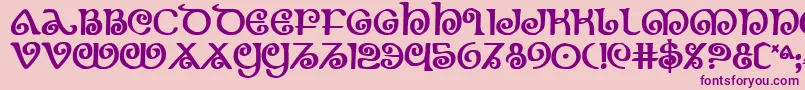 Theshireb Font – Purple Fonts on Pink Background