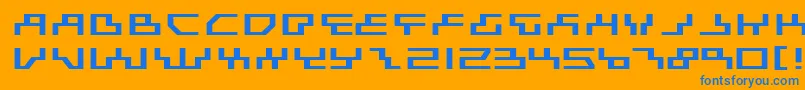 BeamRiderExpanded Font – Blue Fonts on Orange Background