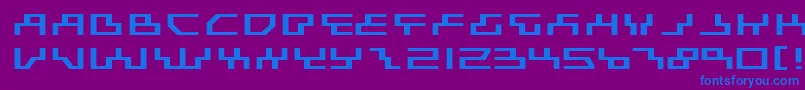 BeamRiderExpanded Font – Blue Fonts on Purple Background