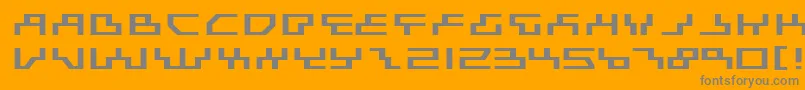 BeamRiderExpanded Font – Gray Fonts on Orange Background