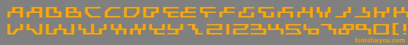 BeamRiderExpanded Font – Orange Fonts on Gray Background