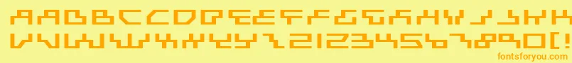 BeamRiderExpanded Font – Orange Fonts on Yellow Background