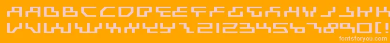 BeamRiderExpanded Font – Pink Fonts on Orange Background