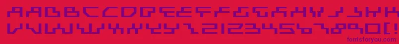 BeamRiderExpanded Font – Purple Fonts on Red Background