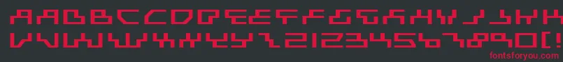 BeamRiderExpanded Font – Red Fonts on Black Background
