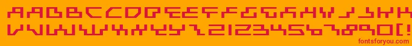 BeamRiderExpanded Font – Red Fonts on Orange Background