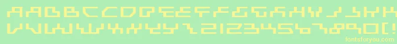 BeamRiderExpanded Font – Yellow Fonts on Green Background