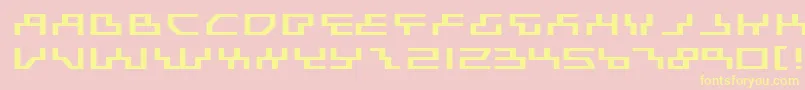 BeamRiderExpanded Font – Yellow Fonts on Pink Background