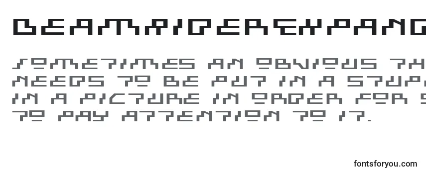 BeamRiderExpanded Font