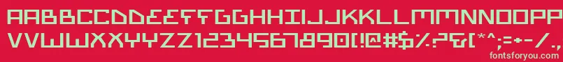 Biotype Font – Green Fonts on Red Background