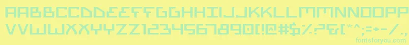 Biotype Font – Green Fonts on Yellow Background