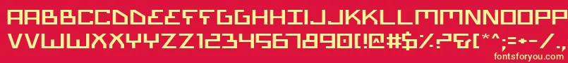 Biotype Font – Yellow Fonts on Red Background