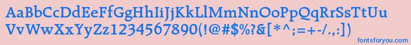 RaleighltstdDemibold Font – Blue Fonts on Pink Background
