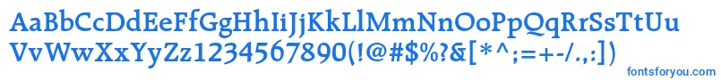 RaleighltstdDemibold Font – Blue Fonts on White Background
