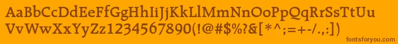 RaleighltstdDemibold Font – Brown Fonts on Orange Background