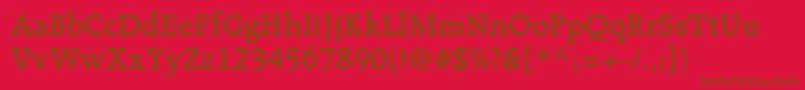 Police RaleighltstdDemibold – polices brunes sur fond rouge