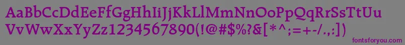 RaleighltstdDemibold Font – Purple Fonts on Gray Background