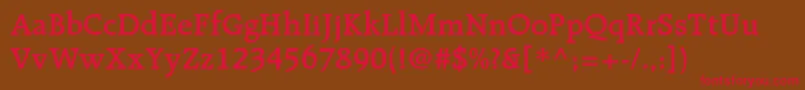 RaleighltstdDemibold Font – Red Fonts on Brown Background