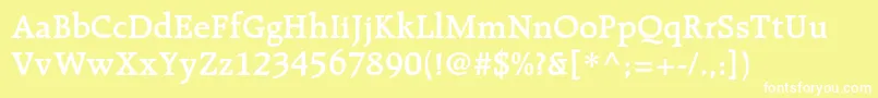RaleighltstdDemibold Font – White Fonts on Yellow Background