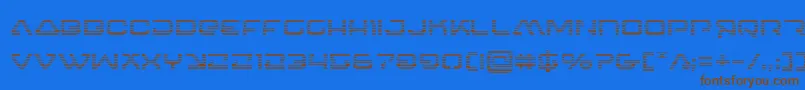 4114blasterv2grad Font – Brown Fonts on Blue Background