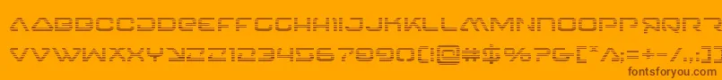 4114blasterv2grad-Schriftart – Braune Schriften auf orangefarbenem Hintergrund