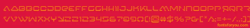 4114blasterv2grad Font – Orange Fonts on Red Background