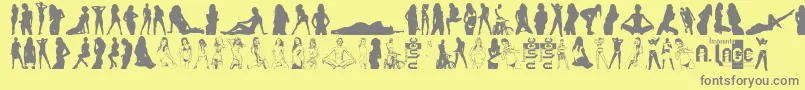 Saiba mais sobre a fonte SexySpanish Fonte SexySpanish – fontes cinzas em um fundo amarelo