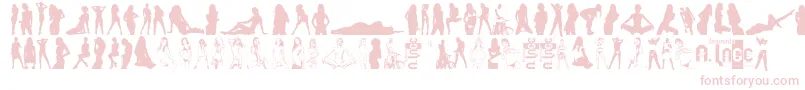 SexySpanish-fontti – vaaleanpunaiset fontit valkoisella taustalla