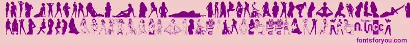 SexySpanish-fontti – violetit fontit vaaleanpunaisella taustalla