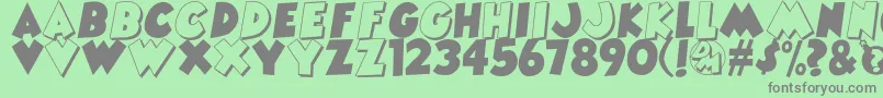 DangerMouse Font – Gray Fonts on Green Background