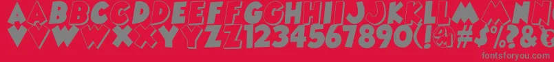 DangerMouse Font – Gray Fonts on Red Background