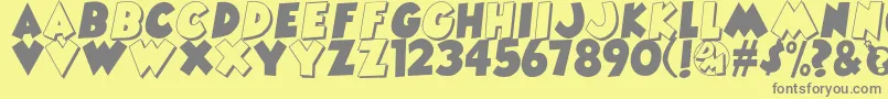 DangerMouse Font – Gray Fonts on Yellow Background