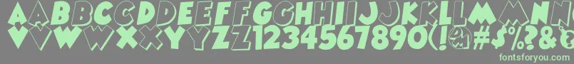 DangerMouse Font – Green Fonts on Gray Background