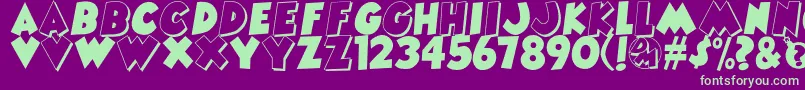 DangerMouse Font – Green Fonts on Purple Background